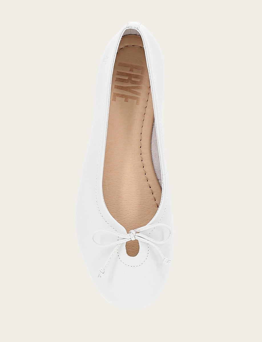 Women's White Emma Ballet Flats | Frye Discount
