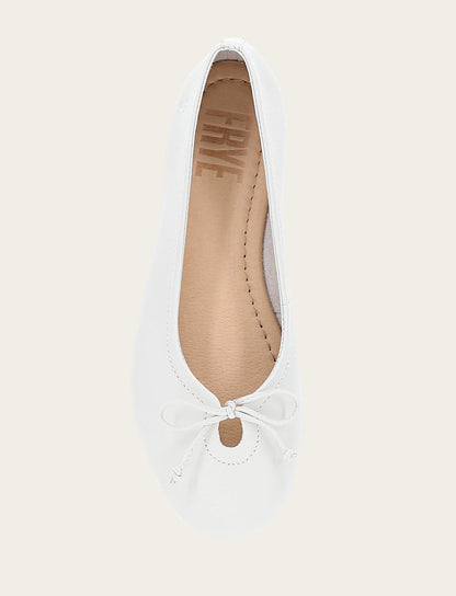 Women's White Emma Ballet Flats | Frye Discount