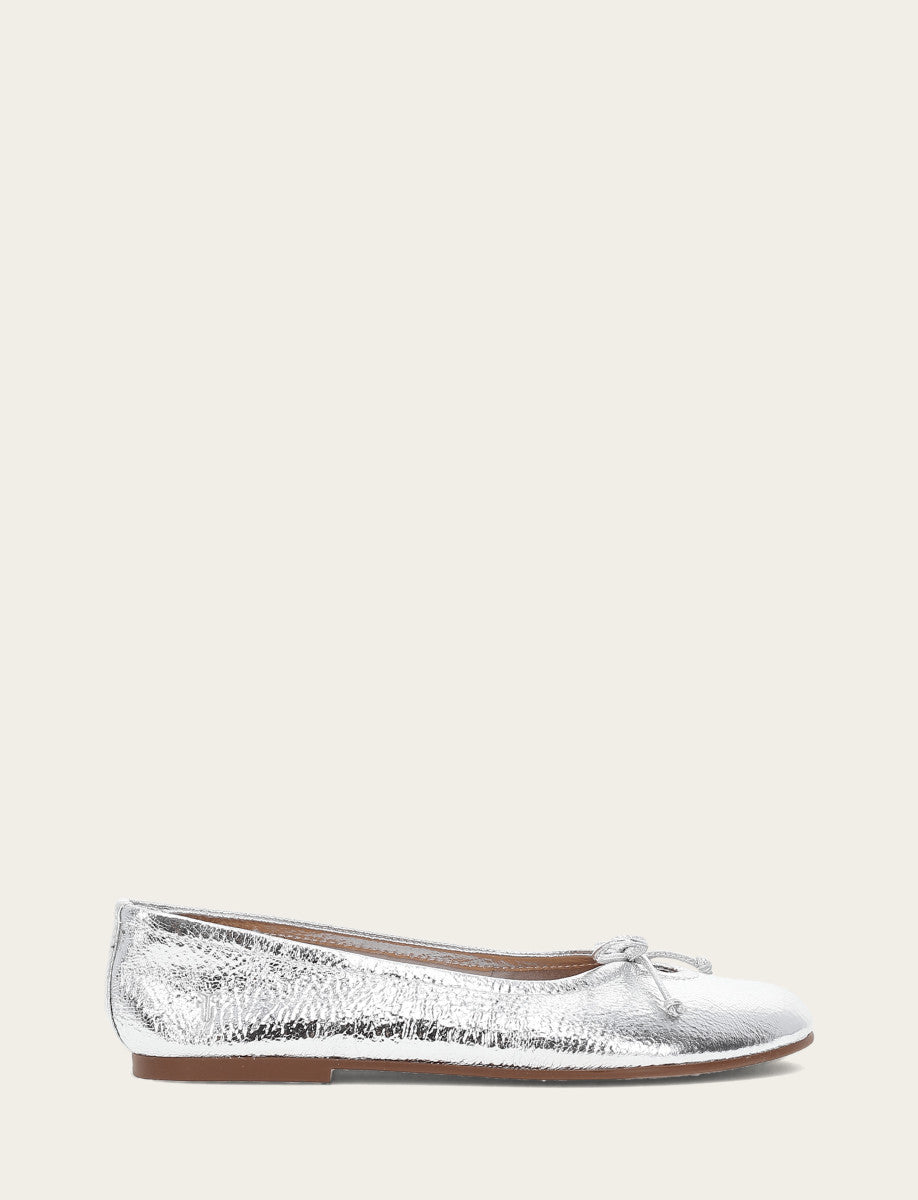 Women's Silver Emma Ballet Shoe | Frye Premium