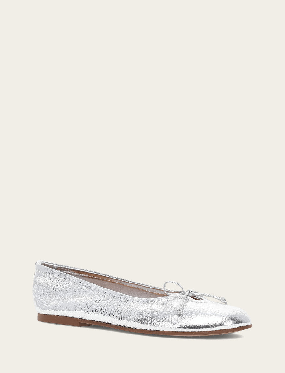 Women's Silver Emma Ballet Shoe | Frye Premium