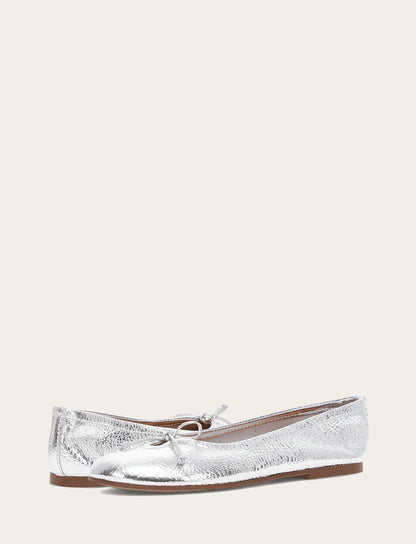 Women's Silver Emma Ballet Shoe | Frye Premium