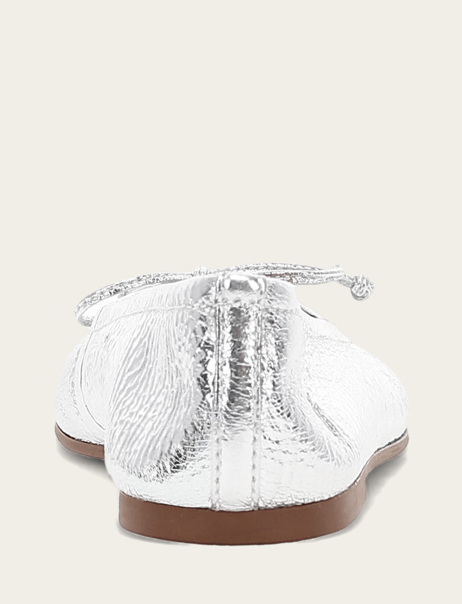 Women's Silver Emma Ballet Shoe | Frye Premium