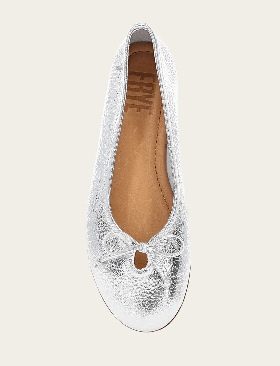 Women's Silver Emma Ballet Shoe | Frye Premium