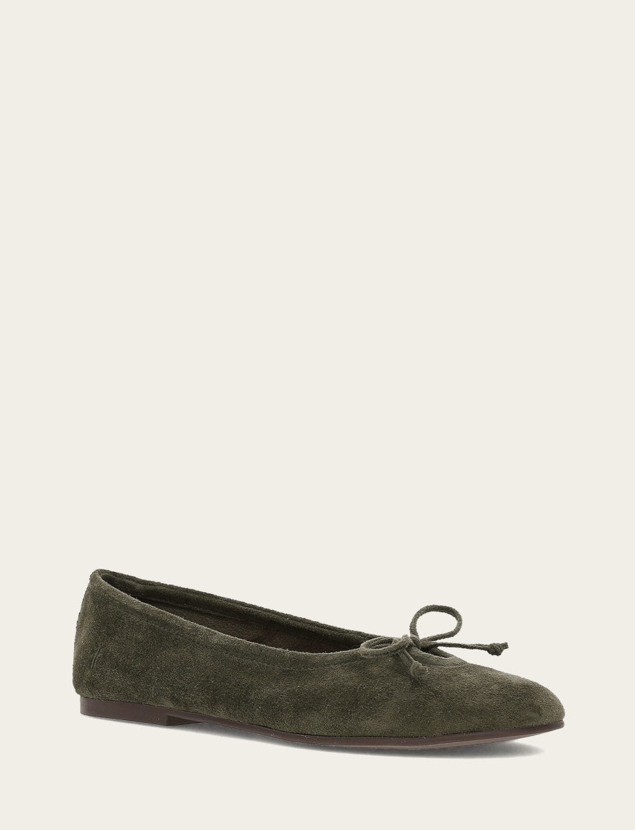 Women's Dark Olive Emma Ballet Shoe | Frye Exclusive