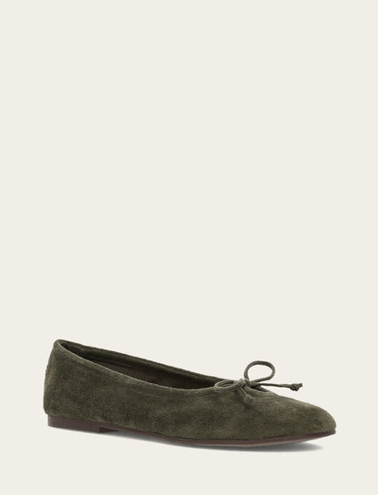 Women's Dark Olive Emma Ballet Shoe | Frye Exclusive