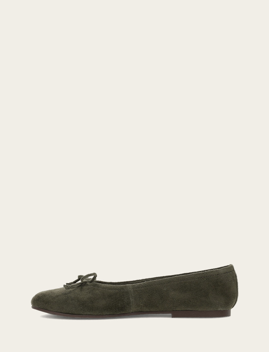 Women's Dark Olive Emma Ballet Shoe | Frye Exclusive