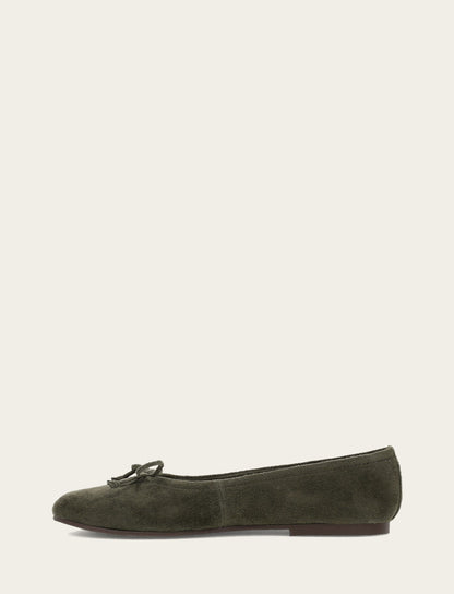 Women's Dark Olive Emma Ballet Shoe | Frye Exclusive