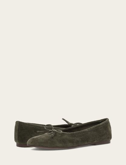 Women's Dark Olive Emma Ballet Shoe | Frye Exclusive