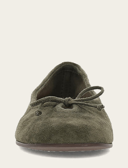 Women's Dark Olive Emma Ballet Shoe | Frye Exclusive