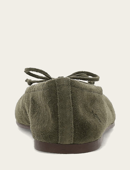 Women's Dark Olive Emma Ballet Shoe | Frye Exclusive