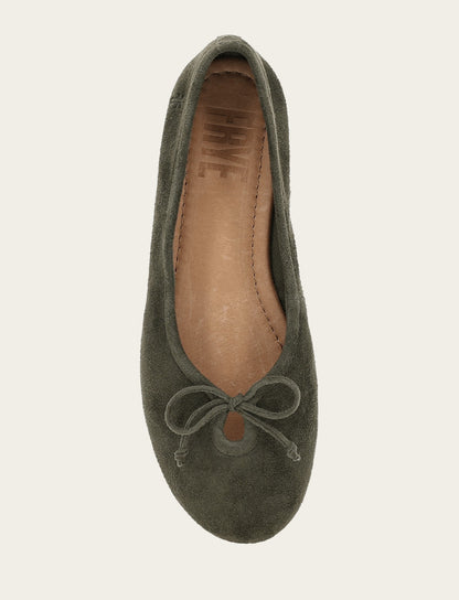 Women's Dark Olive Emma Ballet Shoe | Frye Exclusive