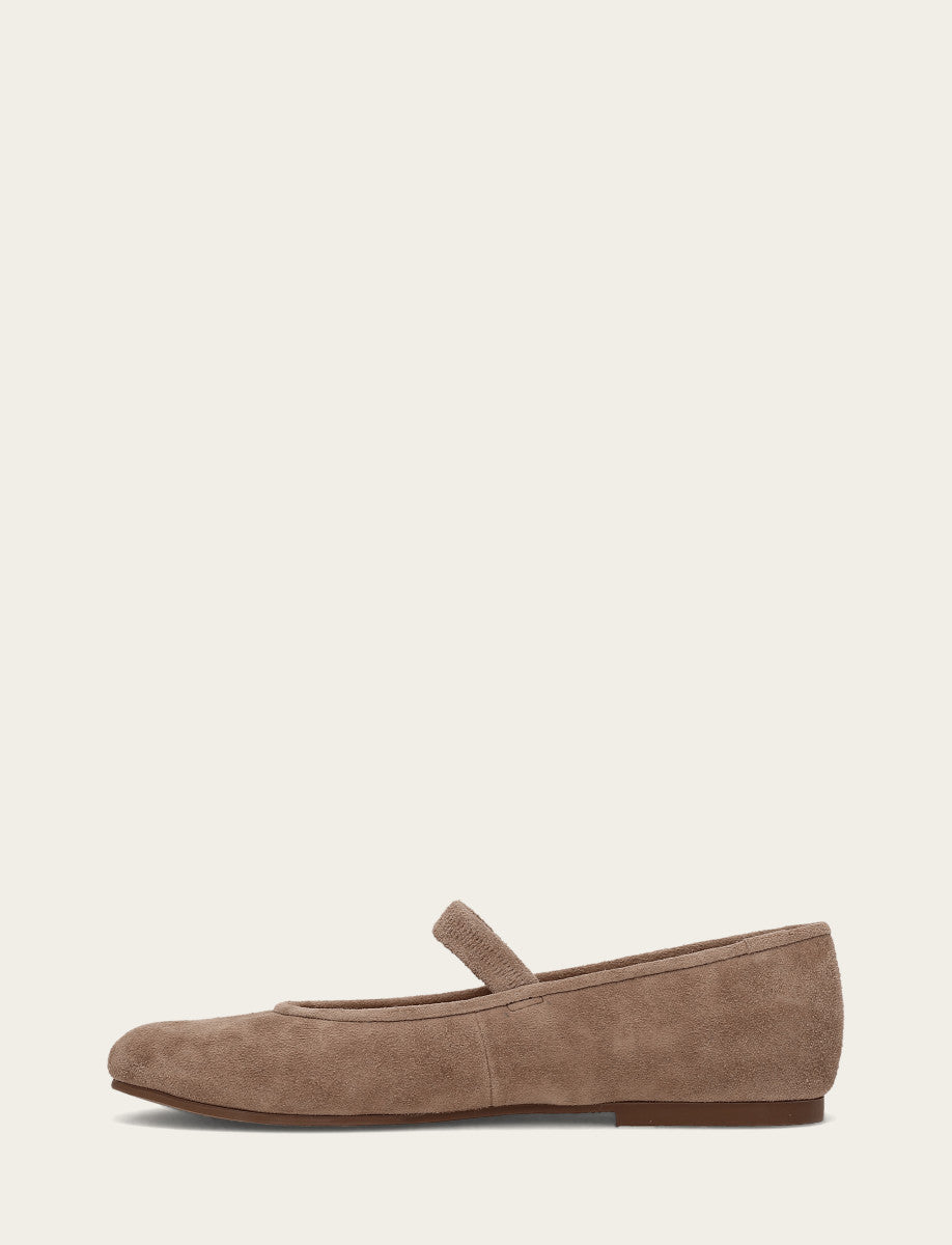 Women's Dark Taupe Emma Elastic Mary Jane Shoe | Frye Featured