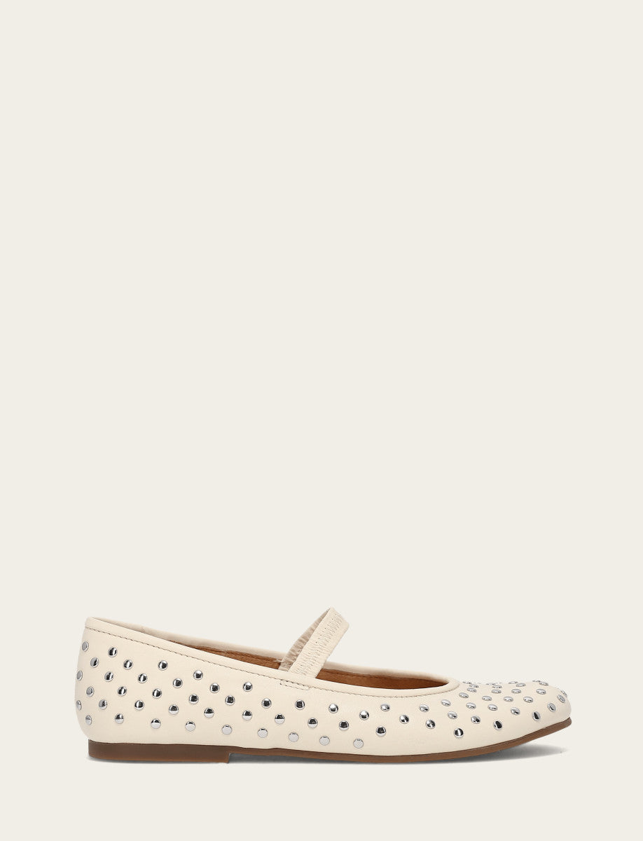 Women's Ecru Emma Studded Mary Jane Shoe | Frye Popular