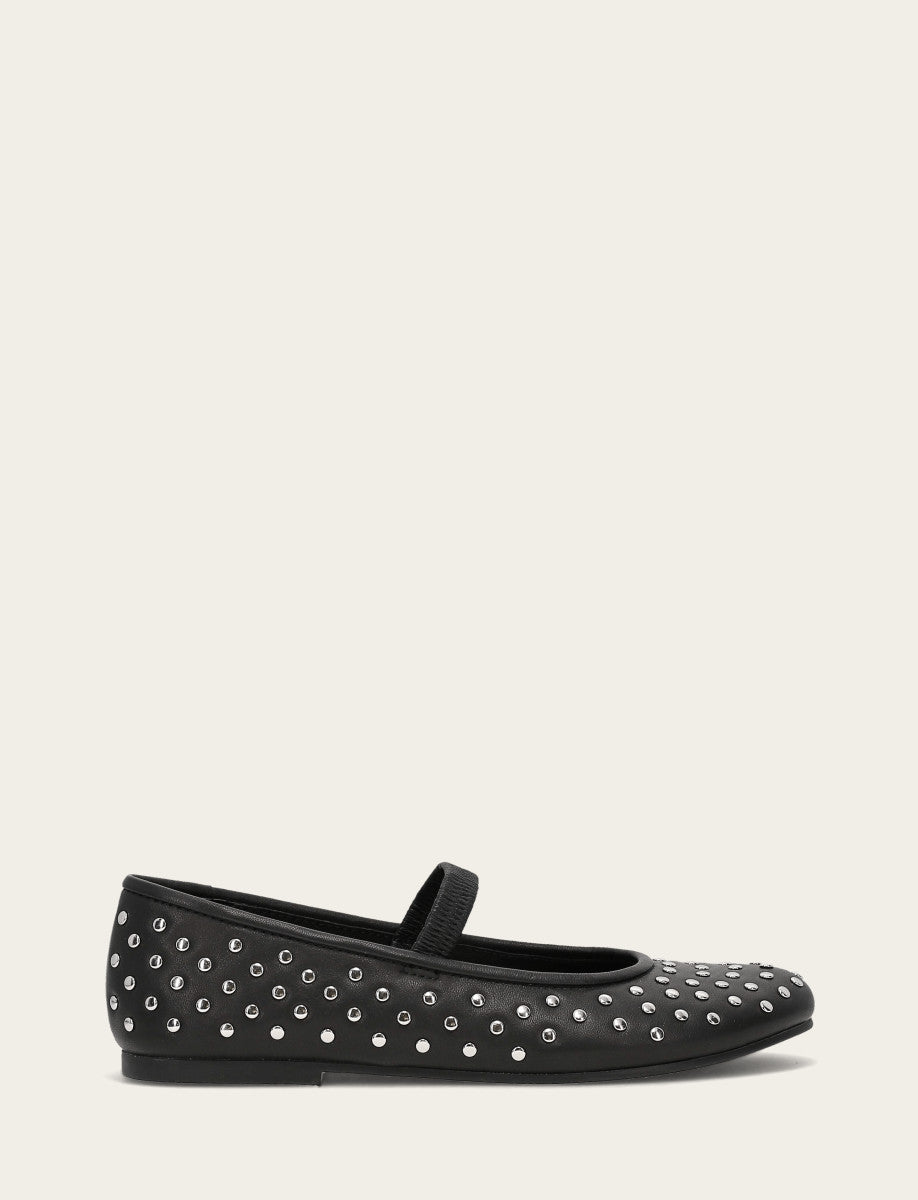 Women's Black Emma Studded Mary Jane Shoe | Frye Everyday