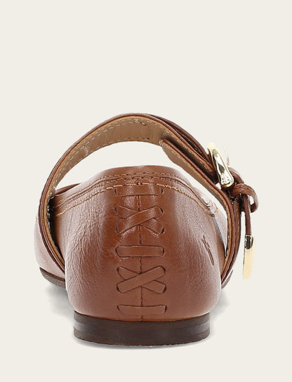Women's Dark Latte Heather Buckle Mary Jane Flats | Frye Premium