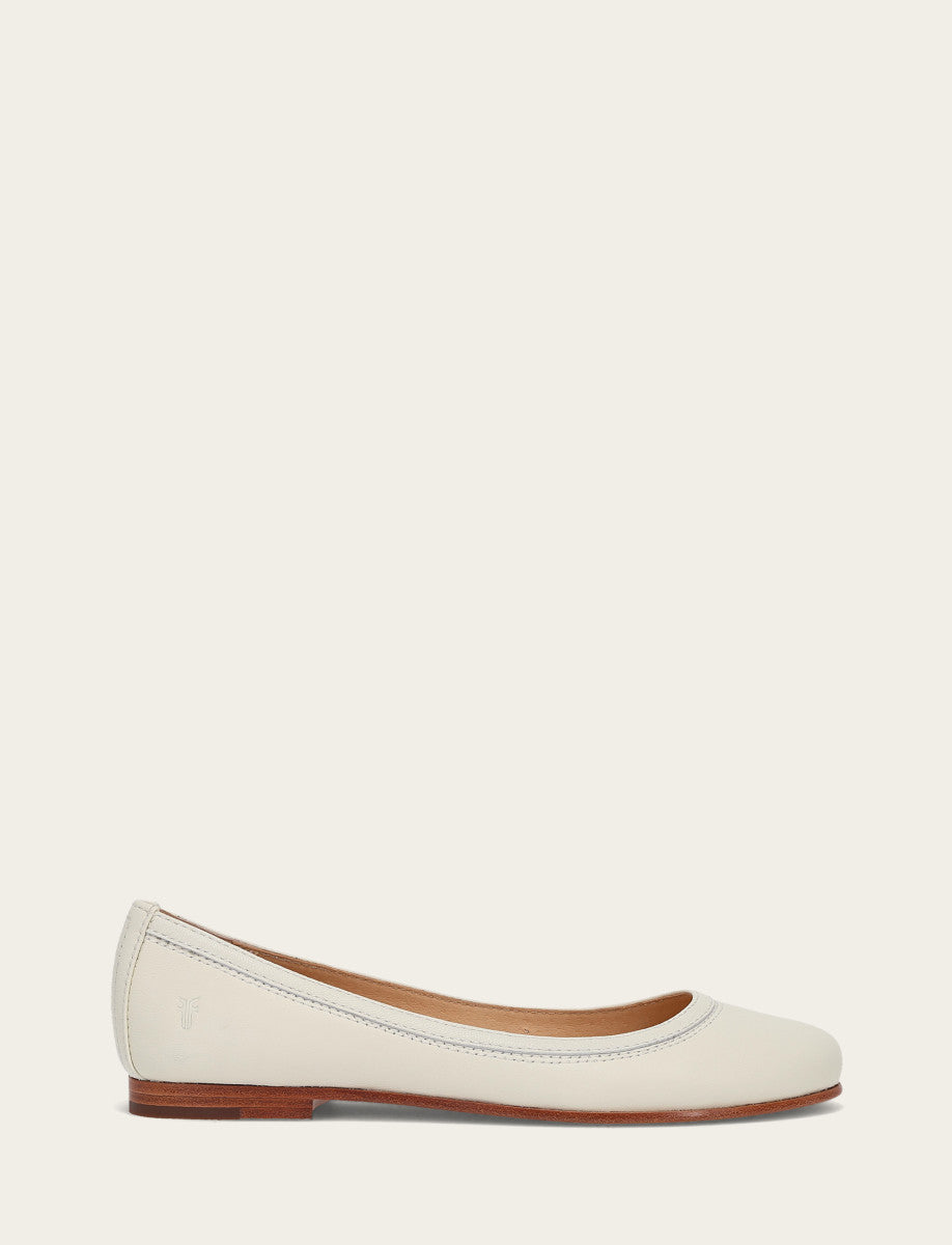 Women's White Carson Ballet Flats | Frye New