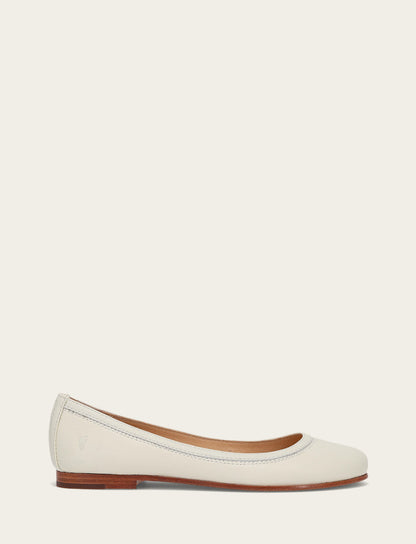 Women's White Carson Ballet Flats | Frye New