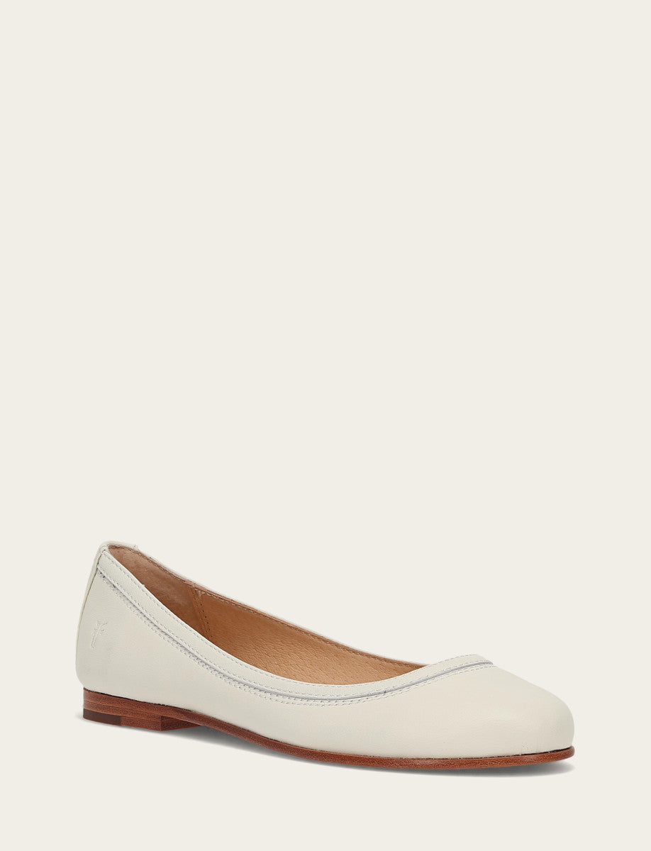 Women's White Carson Ballet Flats | Frye New