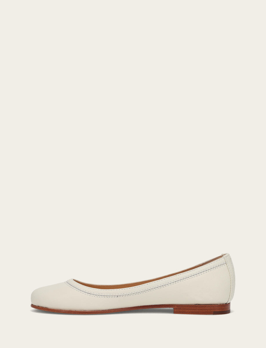 Women's White Carson Ballet Flats | Frye New