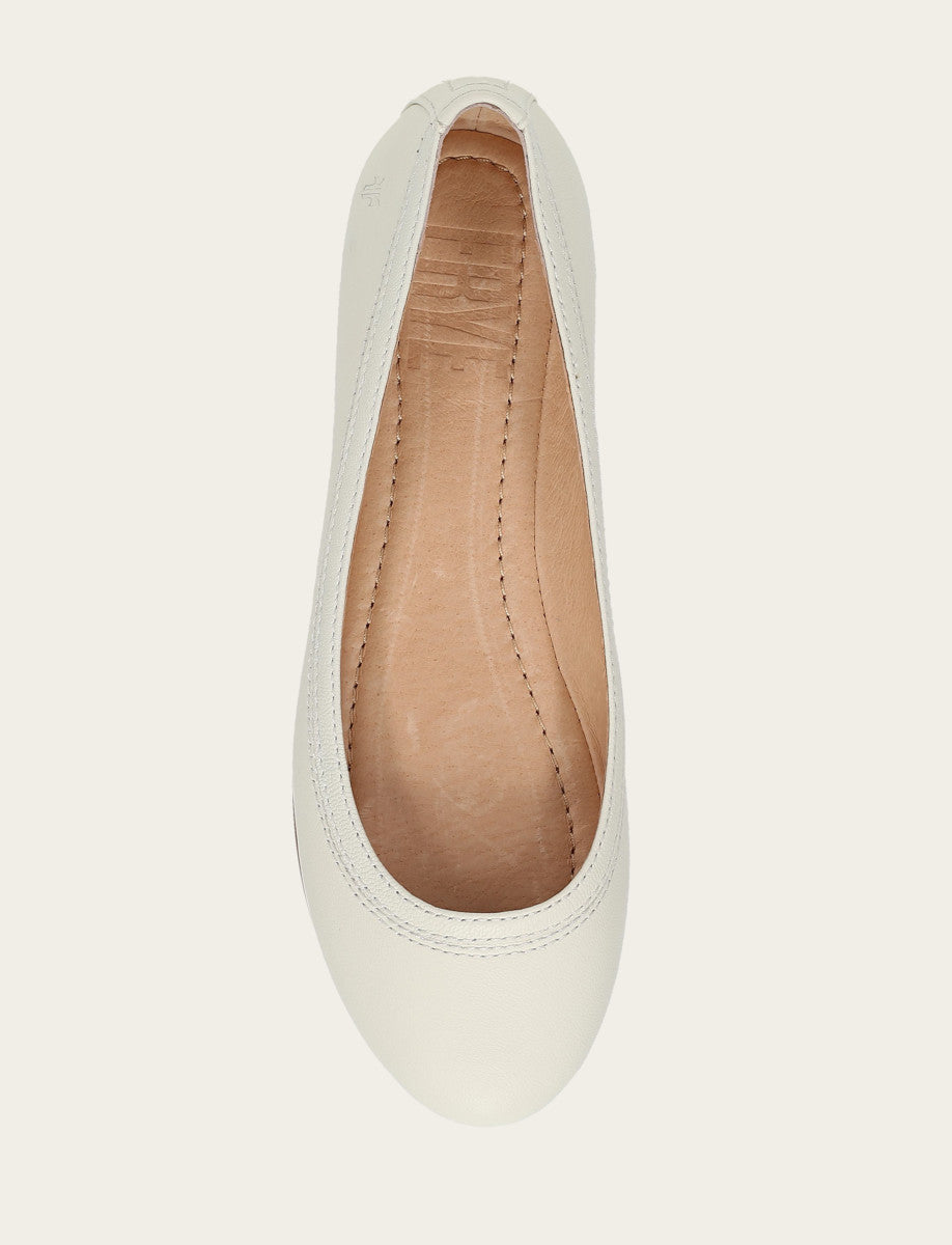 Women's White Carson Ballet Flats | Frye New