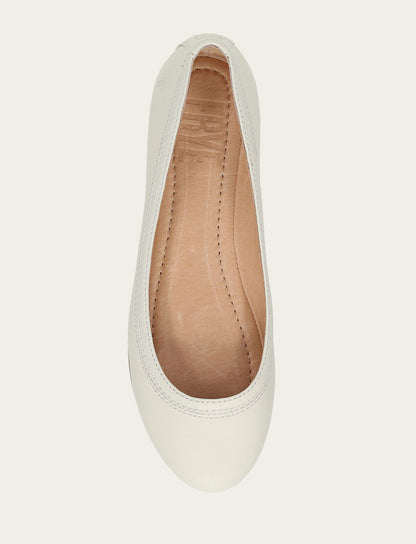Women's White Carson Ballet Flats | Frye New