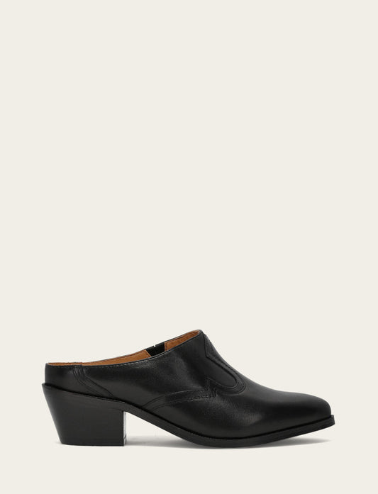 Women's Black Luna Mule | Frye Signature