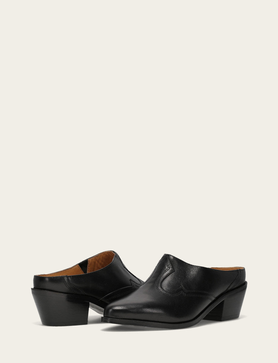 Women's Black Luna Mule | Frye Signature