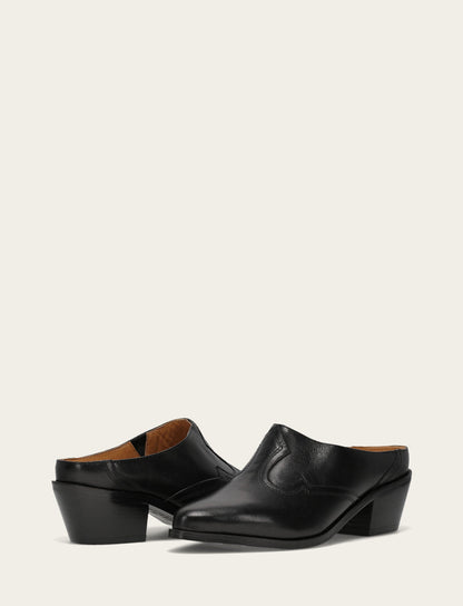 Women's Black Luna Mule | Frye Signature