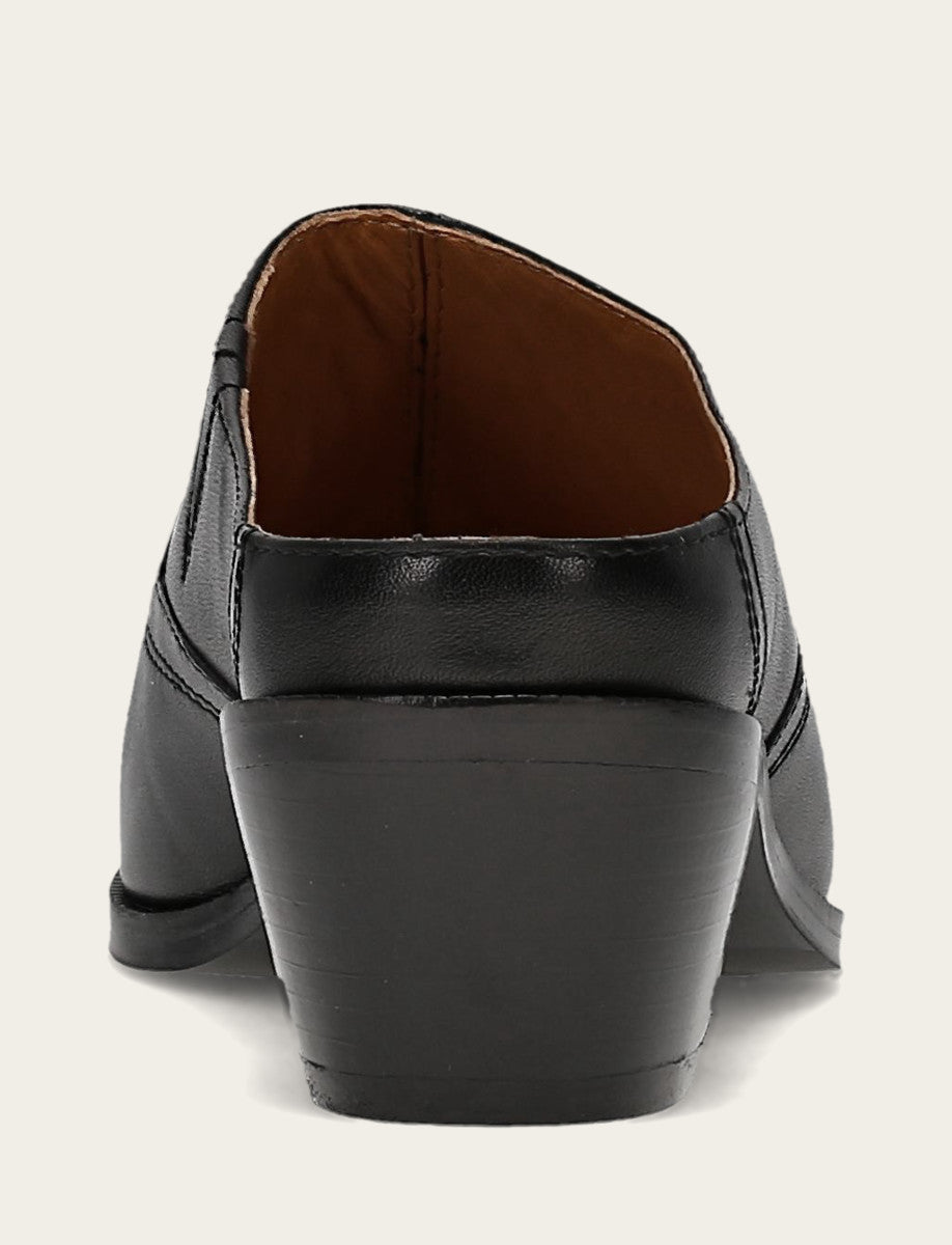Women's Black Luna Mule | Frye Signature