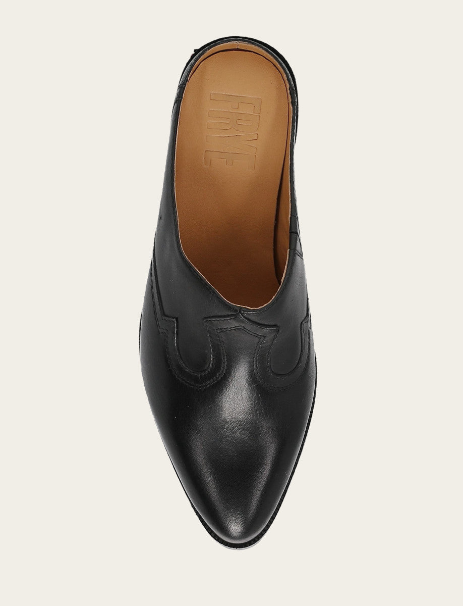Women's Black Luna Mule | Frye Signature