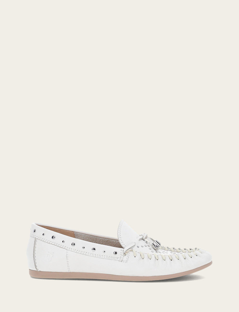 Women's White Naya Stud Moc Loafers | Frye Hot Sale