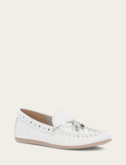 Women's White Naya Stud Moc Loafers | Frye Hot Sale