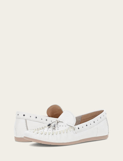 Women's White Naya Stud Moc Loafers | Frye Hot Sale