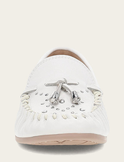 Women's White Naya Stud Moc Loafers | Frye Hot Sale
