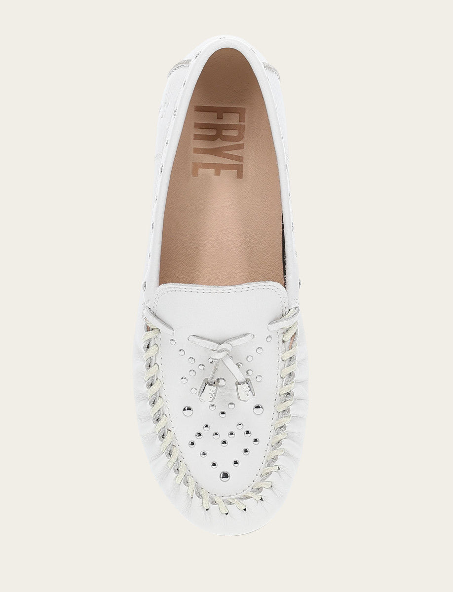 Women's White Naya Stud Moc Loafers | Frye Hot Sale