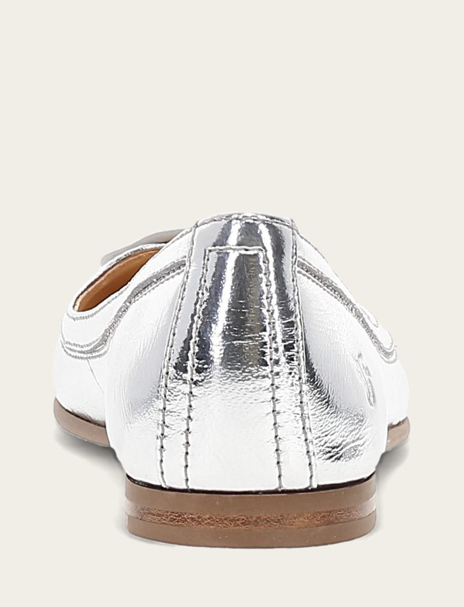 Women's Silver Carson Logo Ballet Flats | Frye Recommended
