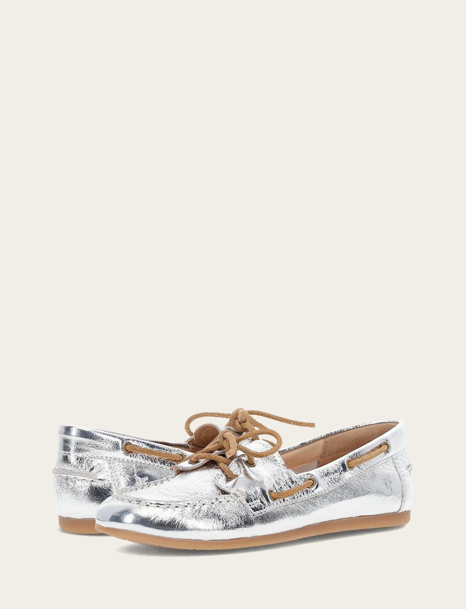 Women's Silver Naya Boat Shoes | Frye Latest