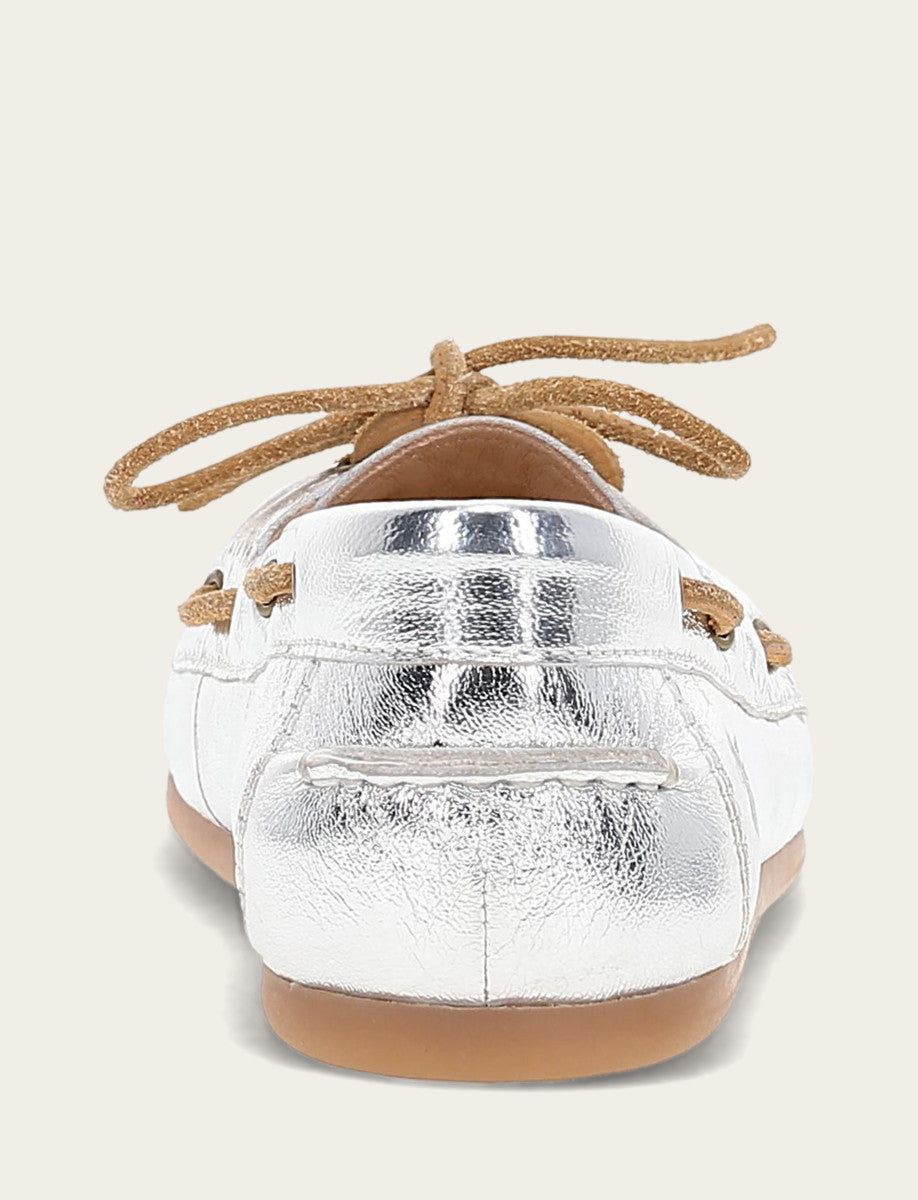 Women's Silver Naya Boat Shoes | Frye Latest