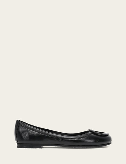 Women's Black Carson Logo Ballet Flats | Frye Quality