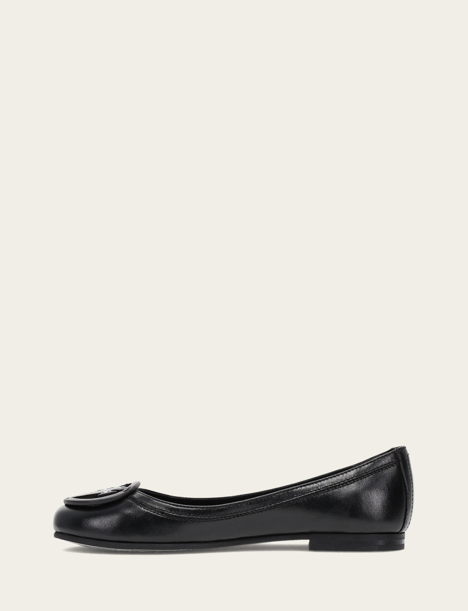 Women's Black Carson Logo Ballet Flats | Frye Quality