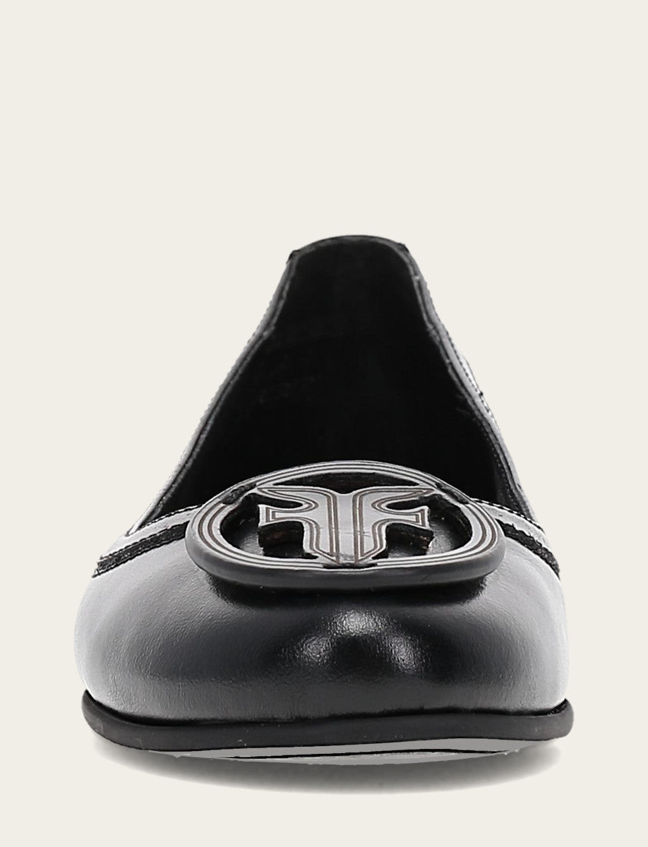 Women's Black Carson Logo Ballet Flats | Frye Quality