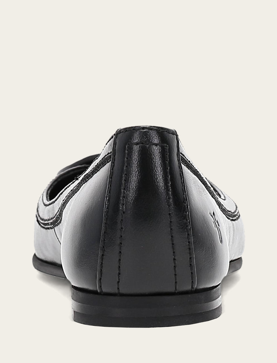 Women's Black Carson Logo Ballet Flats | Frye Quality