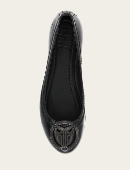Women's Black Carson Logo Ballet Flats | Frye Quality