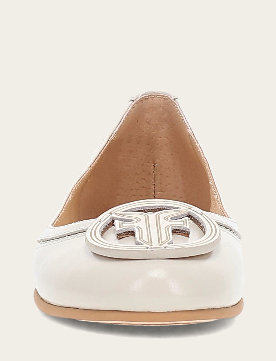 Women's Ivory Carson Logo Ballet Flats | Frye Featured