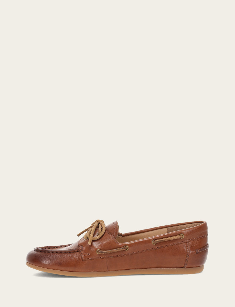 Women's Cinnamon Naya Boat Shoes | Frye Premium