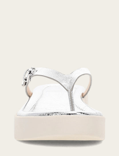 Women's Silver Maya Buckle Thong Sandals | Frye Featured