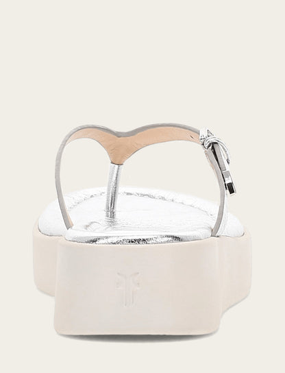 Women's Silver Maya Buckle Thong Sandals | Frye Featured