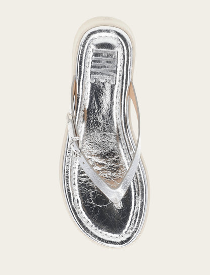 Women's Silver Maya Buckle Thong Sandals | Frye Featured