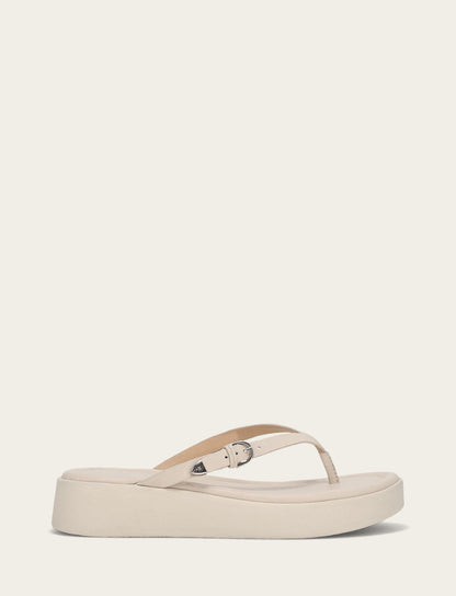 Women's Ivory Maya Buckle Thong Sandals | Frye Exclusive