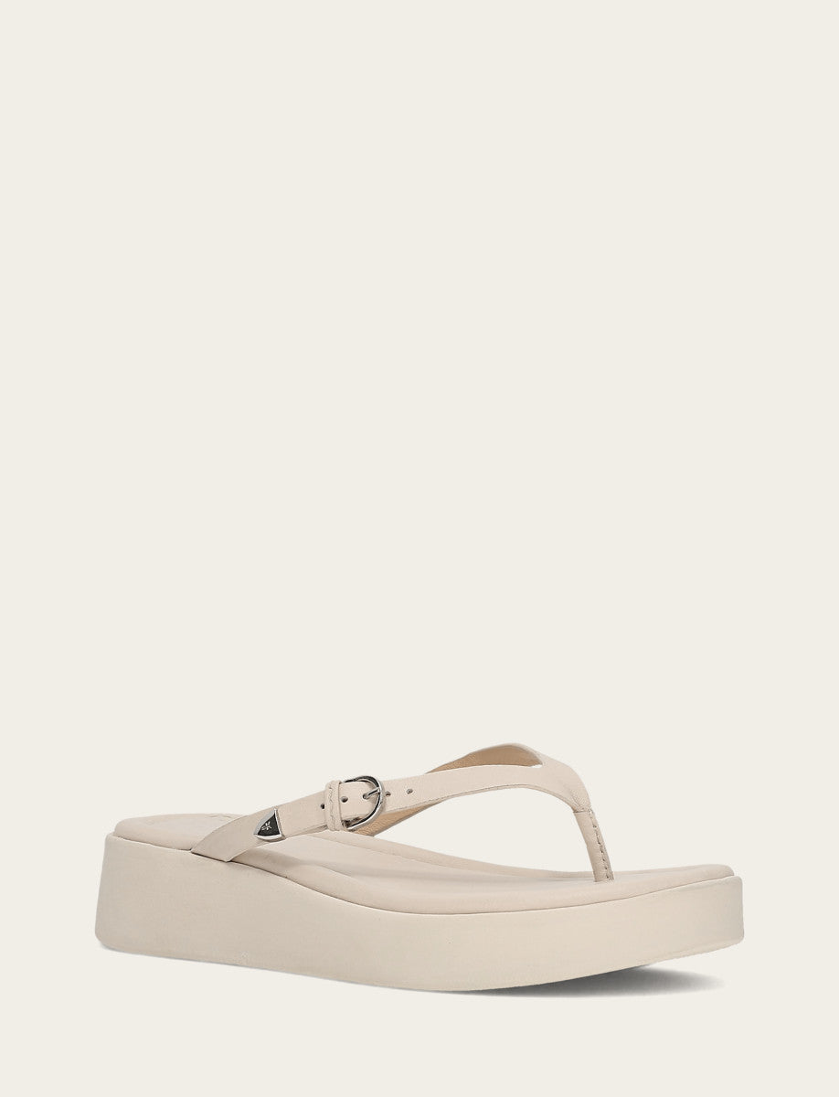 Women's Ivory Maya Buckle Thong Sandals | Frye Exclusive
